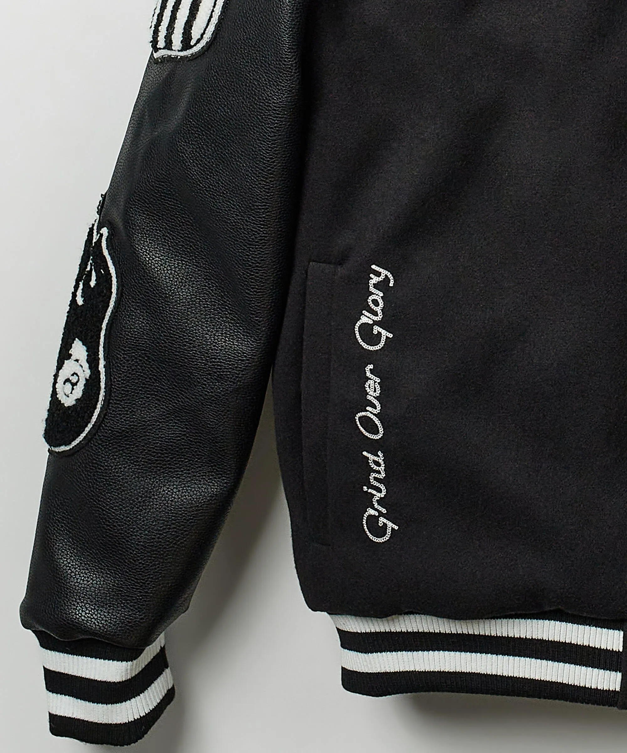 USA Wool Varsity Jacket - Black