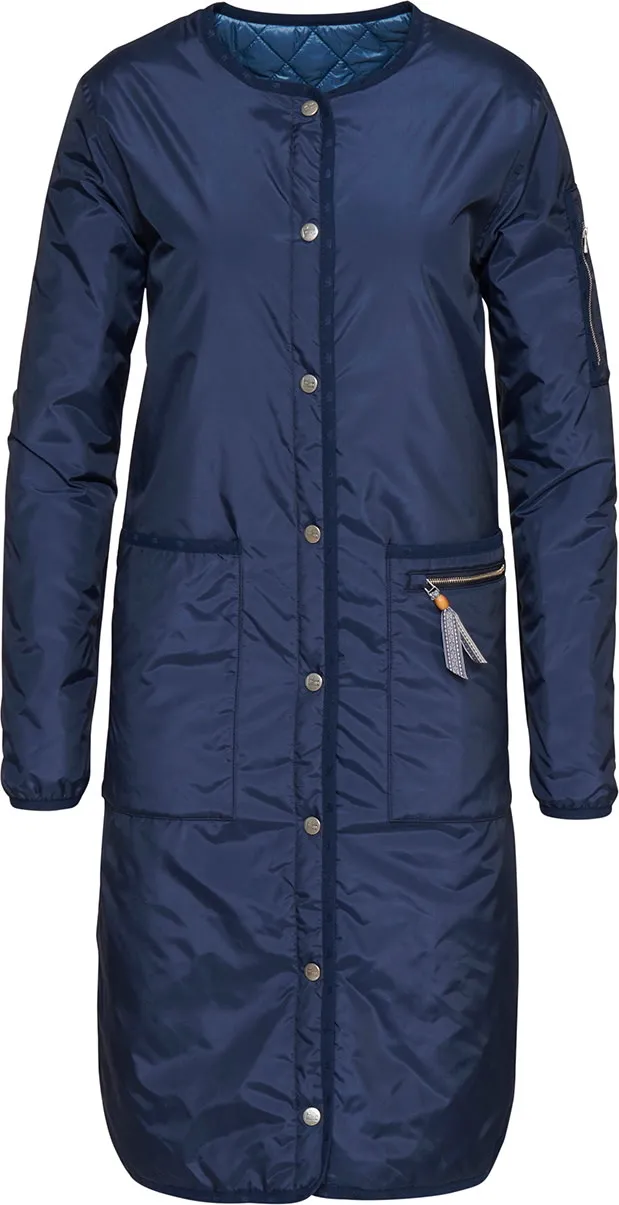 Varg Women's Saltön Long Spring Coat Navy Blue | Buy Varg Women's Saltön Long Spring Coat Navy Blue here | Outnorth