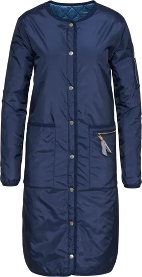 Varg Women's Saltön Long Spring Coat Navy Blue | Buy Varg Women's Saltön Long Spring Coat Navy Blue here | Outnorth