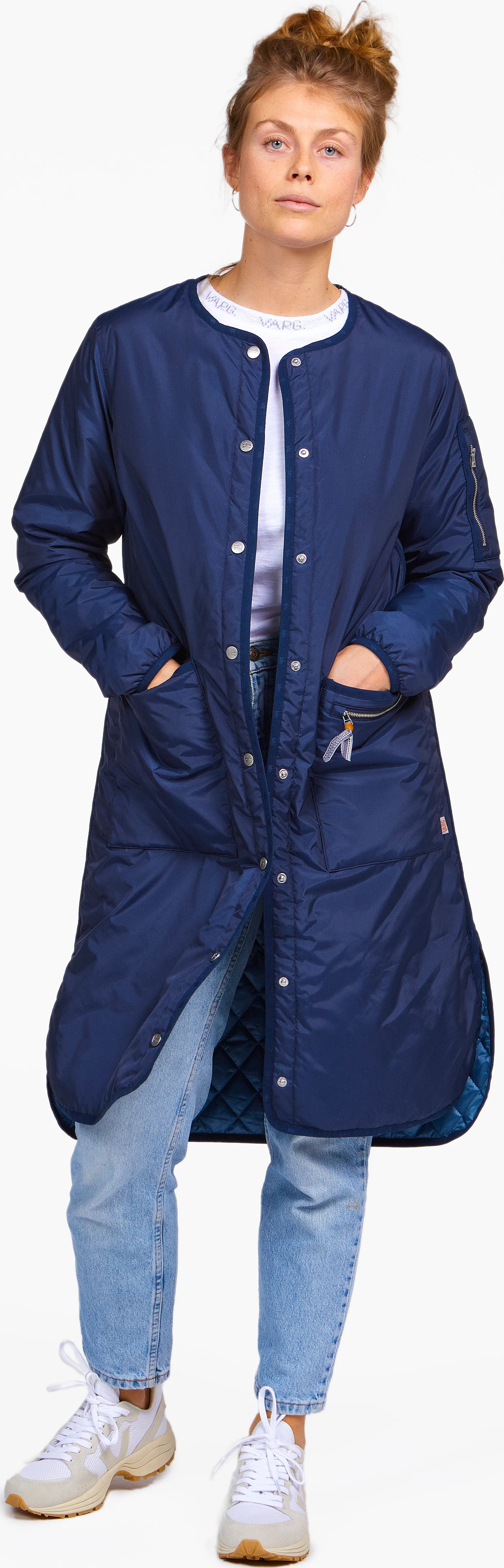 Varg Women's Saltön Long Spring Coat Navy Blue | Buy Varg Women's Saltön Long Spring Coat Navy Blue here | Outnorth