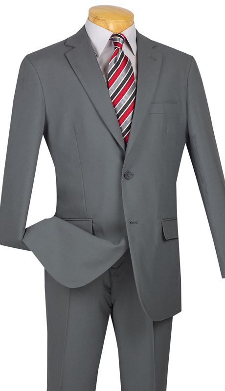 Vinci Single Breasted Poplin Dacron Suit (Gray) 2PP