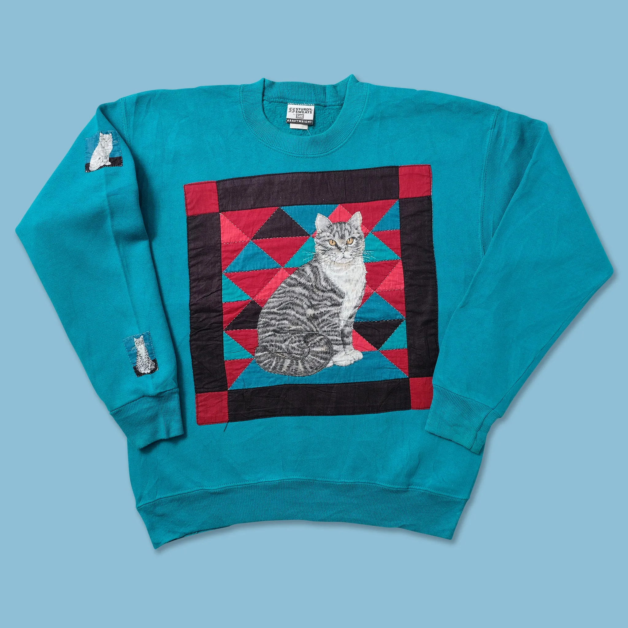 Vintage Cat Sweater Small