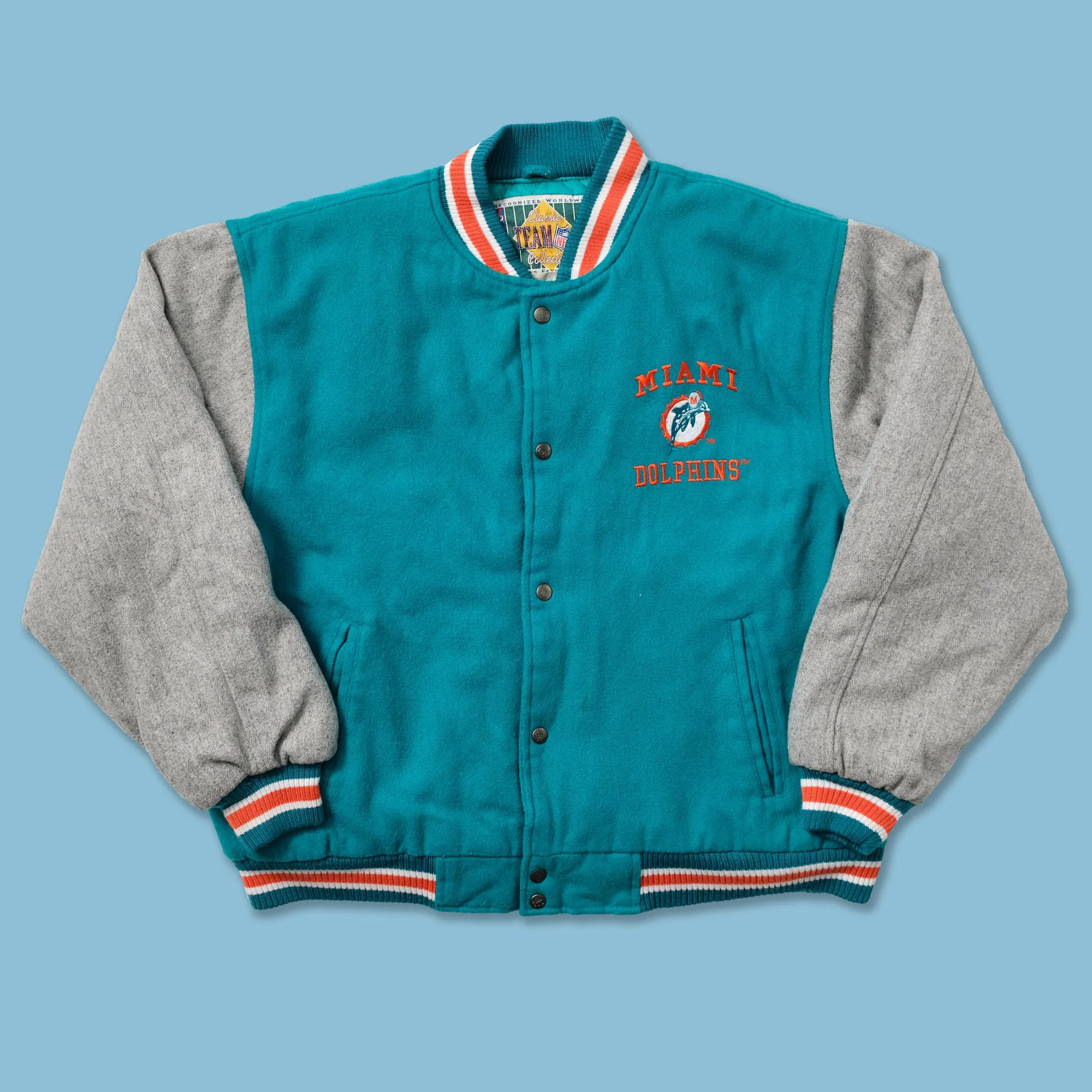 Vintage Miami Dolphins Wool Varsity Jacket XLarge