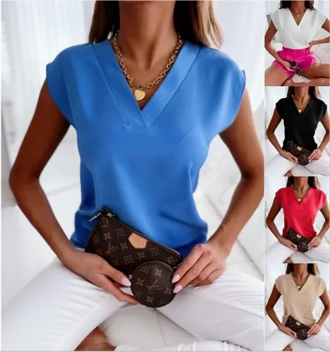 Women's T-shirt Short Sleeve T-Shirts Elegant Solid Color