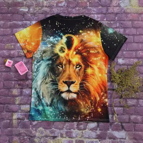 Women's T-shirt Short Sleeve T-Shirts Simple Style Lion