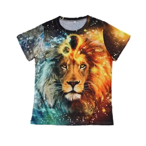 Women's T-shirt Short Sleeve T-Shirts Simple Style Lion