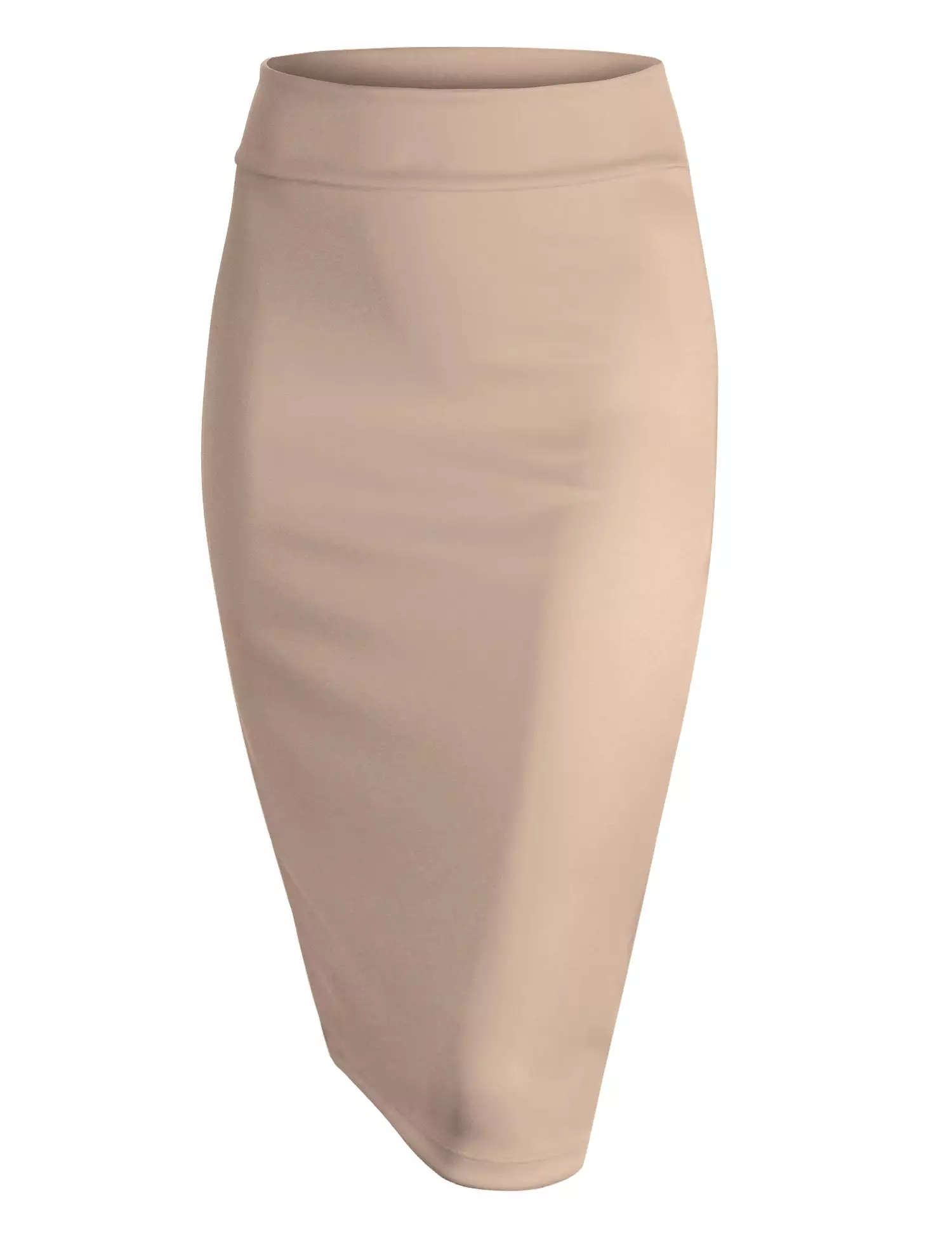 Women's Elastic Waist Stretch Bodycon Midi Knee Length Pencil Skirt