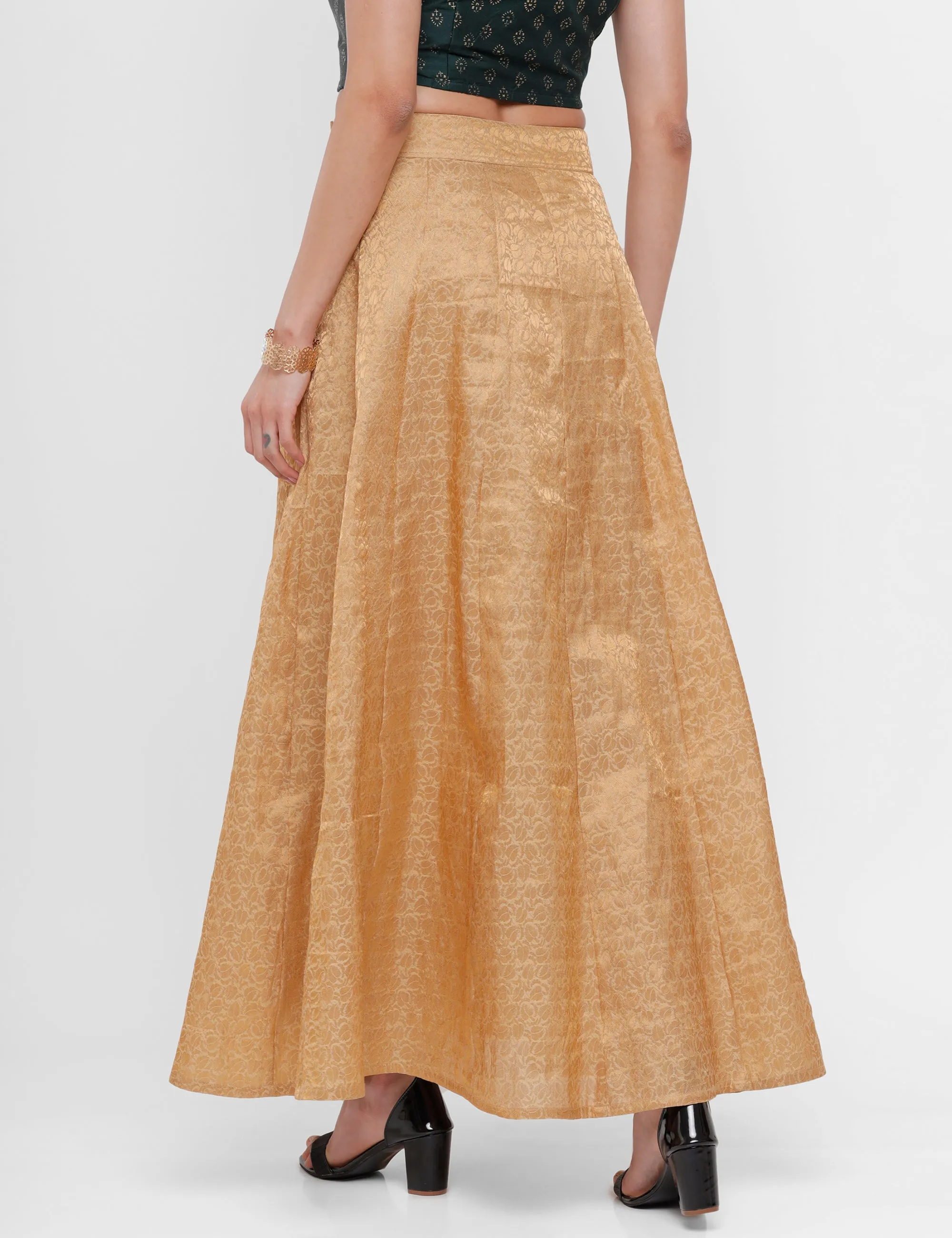 Women's Printed Skirt Gold