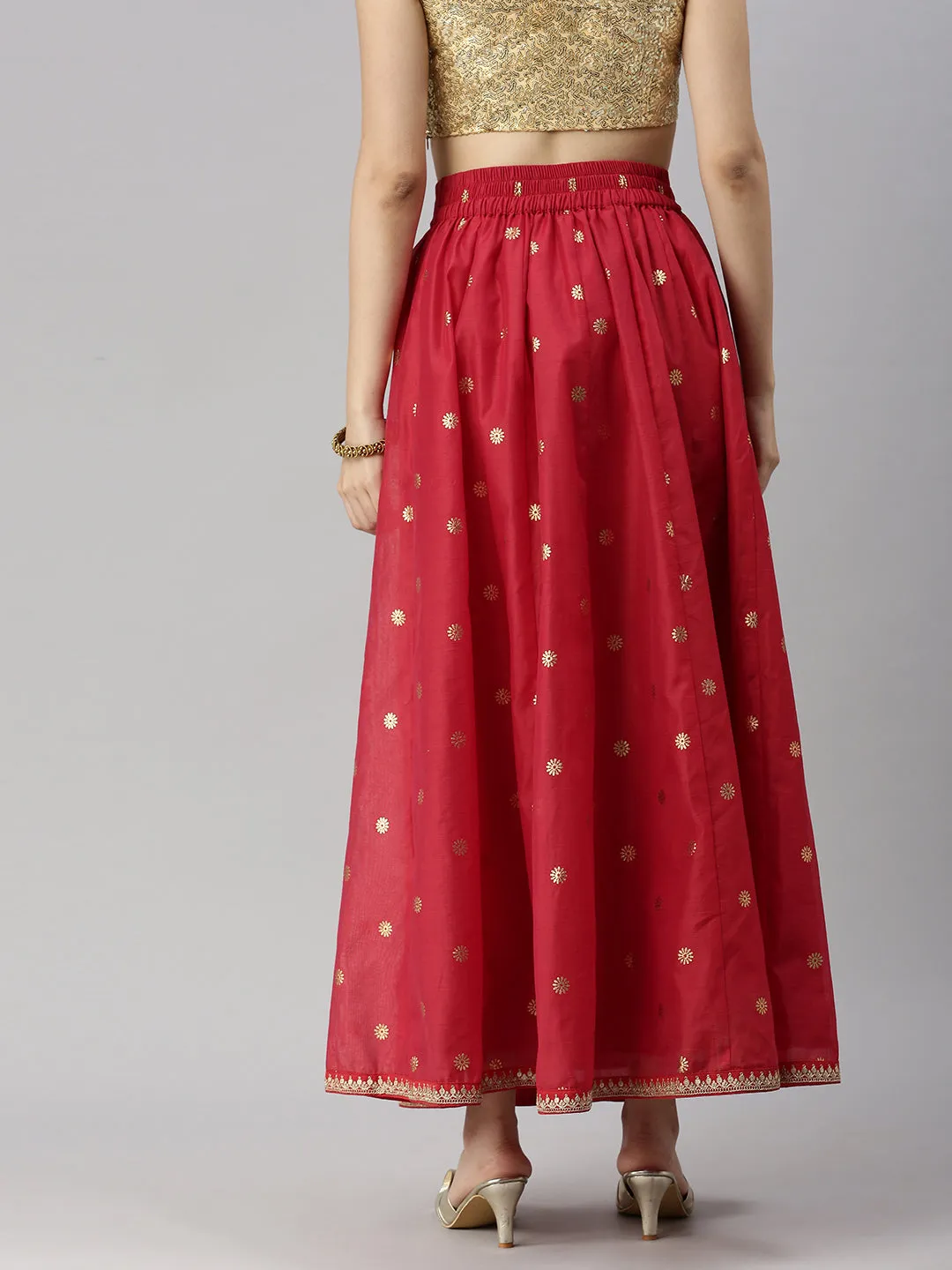 Women's Printed Skirt Red