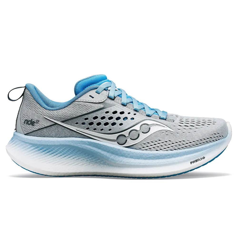 Women's Saucony Ride 17, Cloud/Breeze, 8 D Wide