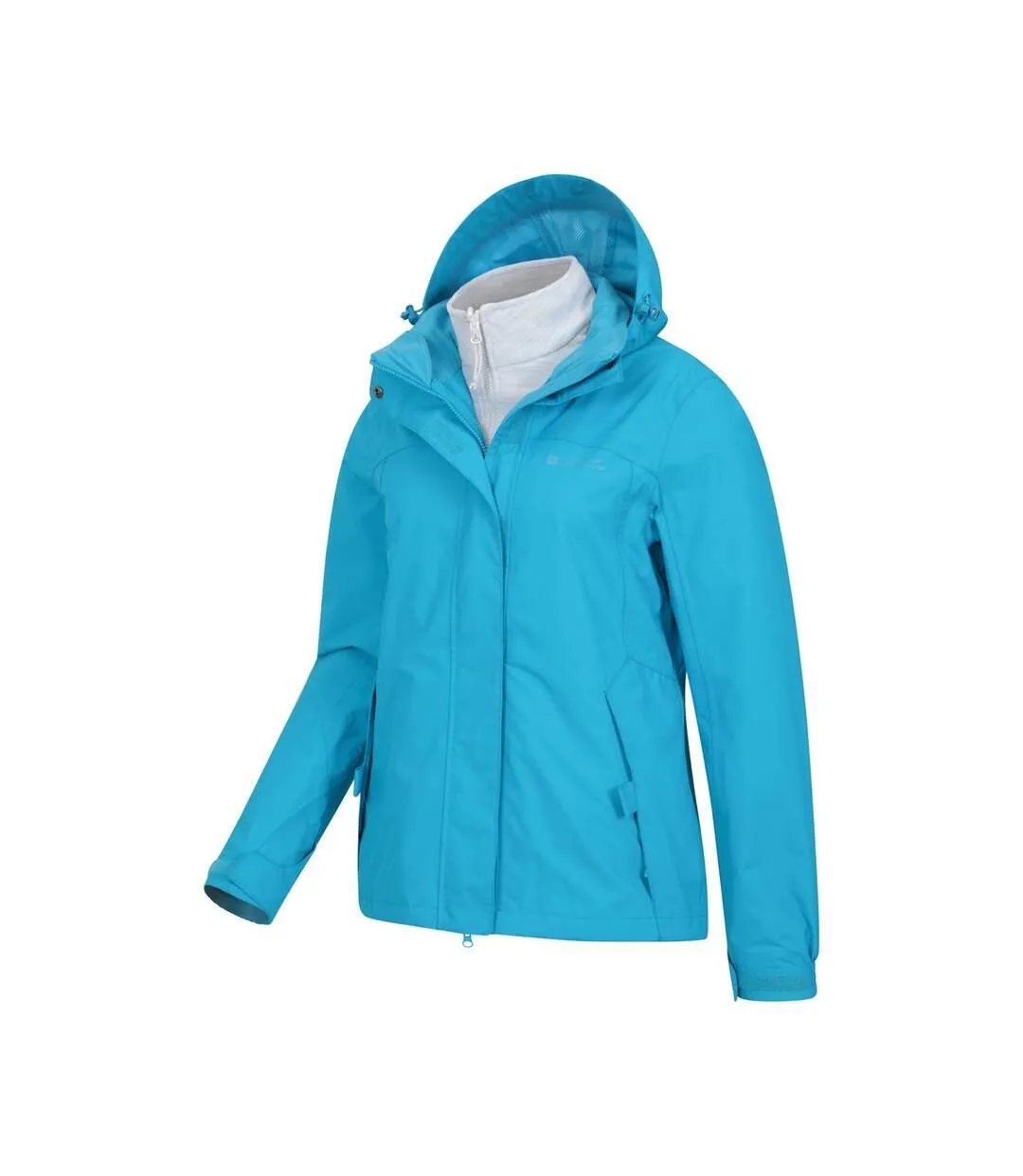 Womens/ladies storm 3 in 1 waterproof jacket green Mountain Warehouse