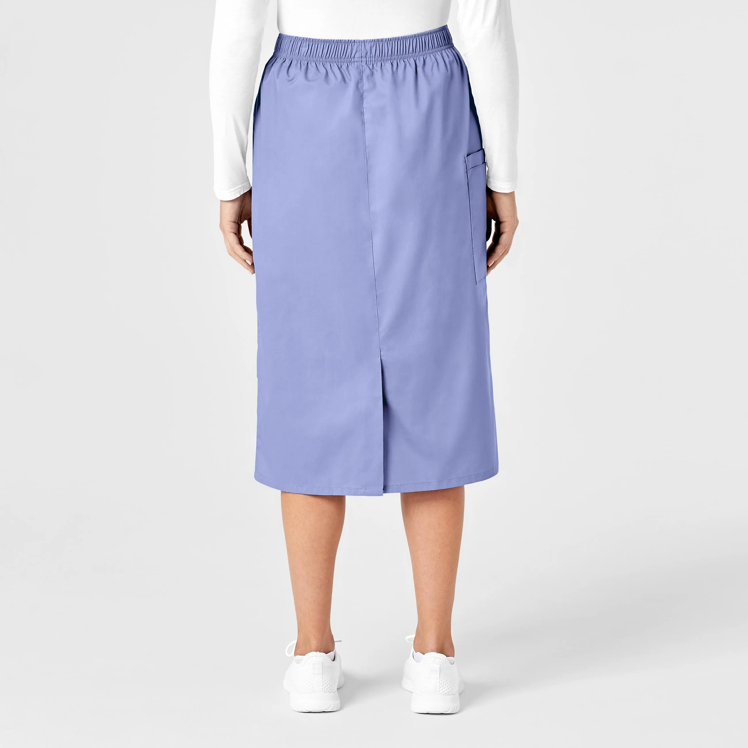 WonderWORK Women's Pull On Cargo Scrub Skirt - Ceil Blue