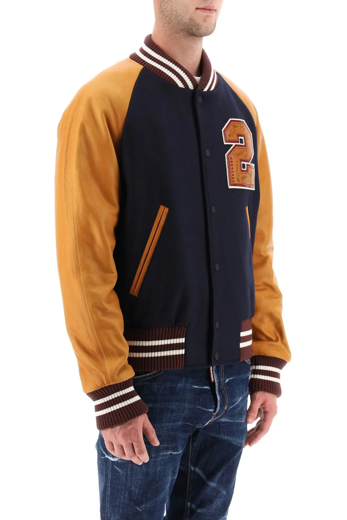 Wool And Leather Varsity Jacket