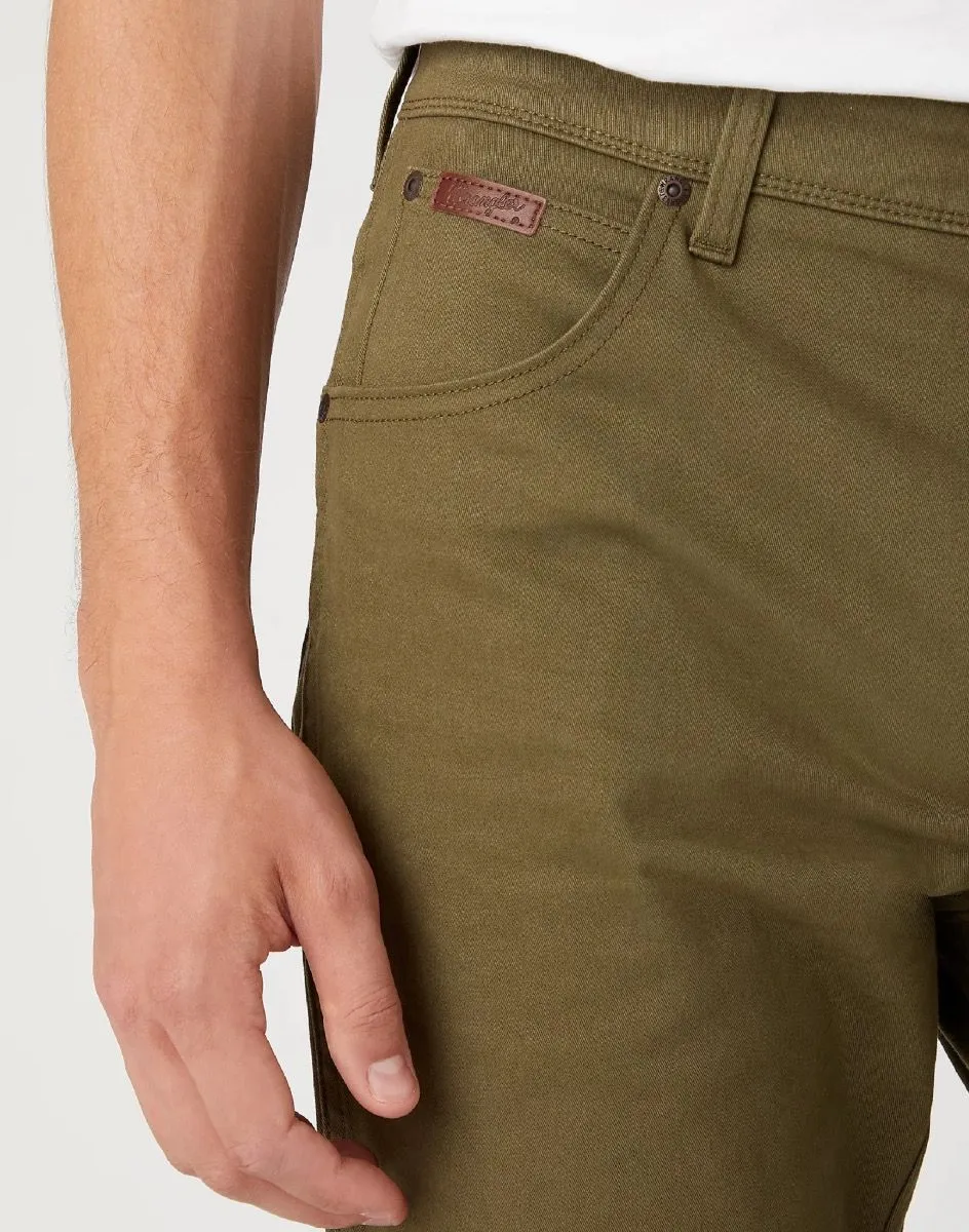 Wrangler Texas Slim Stretch S9 Soft Fabric Jeans Militare Green