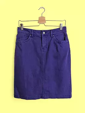 Y2K Purple Denim Pencil Skirt - size M - UK 12