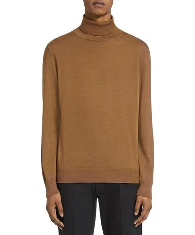 Zegna Vicuna Cashseta Light Turtleneck Sweater